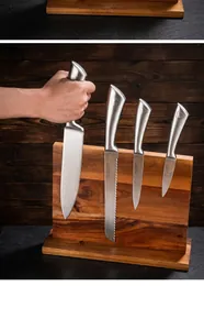 Ceppo portacoltelli magnetico bifacciale in legno per l'organizzazione cucina