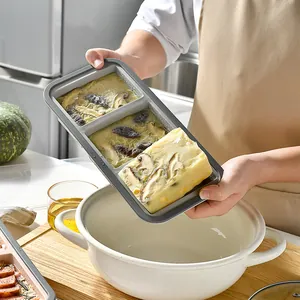 Silicone freezer tray with compartments for soup storage and easy food release