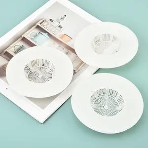 Witte Grote Diameter Plastic Keukengootsteen Zeef Flexibele Vloerafvoer Filter Gaas Haatvanger Voor Badkamer Accessoires