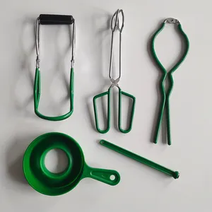 Kit Professionale in Acciaio Inossidabile e Polipropilene per Conserve Solleva Barattoli Imbuto per Marmellate Fatte in Casa Utensili da Cucina
