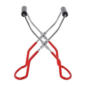 Solleva barattoli in acciaio inox con rivestimento rosso antiscivolo per conserve casa