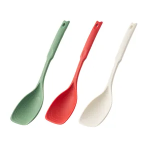 Lot de spatules-cuillères en silicone résistant à la chaleur avec graduations en trois couleurs