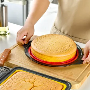 Professional folding silicone cake mold set for easy release kitchen oven baking tools