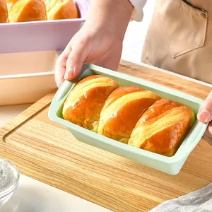 Premium non-stick rectangular silicone toast mold for baking homemade bread and cakes