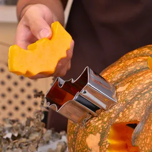 Stainless steel bat shaped cookie mold for DIY Halloween pumpkin carving decoration