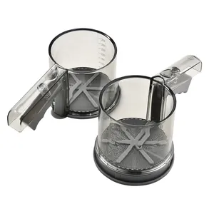 Handheld PP transparent flour sifter cup with semi-automatic squeeze handle