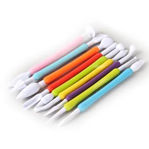 9-teiliges Regenbogen-Modellierwerkzeug-Set für Tortendekoration und DIY-Modelliermasse