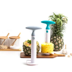 Cortador y descorazonador de piña de plástico duradero para pelar y rebanar fácilmente