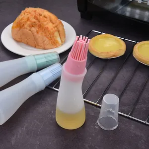 Professionele siliconen olie fles borstel voor bakken en BBQ met transparante stofdichte kap