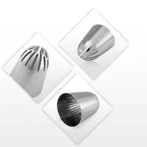 Professional seamless 304 stainless steel Russian piping tip set for cake decorating