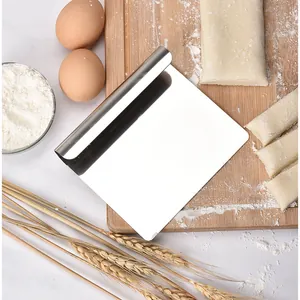 Professional 304 stainless steel dough scraper and bench cutter for kitchen baking