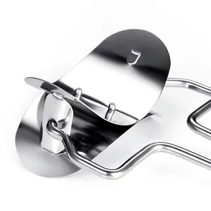 Stainless steel dumpling skin cutter and roller for kitchen dough preparation