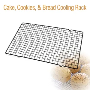 Griglia di Raffreddamento in Acciaio al Carbonio Antiaderente per Torte Pane Biscotti Vassoio di Raffreddamento Rettangolare per Cucina