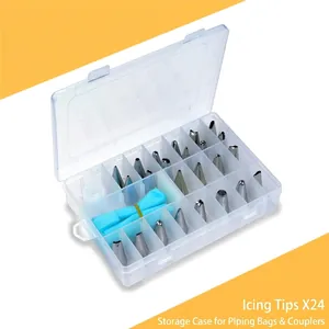 Set di Beccucci per Sac à Poche in Acciaio Inossidabile Con Sacca in Silicone Accoppiatore in Plastica Scatola per Torte