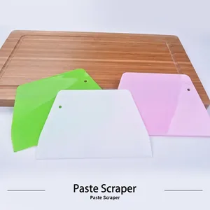 Professional food-grade PP plastic trapezoidal dough scraper set for baking and cream cakes