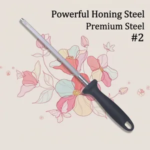Professioneller Kohlenstoffstahl Wetzstahl Manueller Messerschärfer Für Küchenmesser Ergonomischer Kunststoffgriff Messerschärfer