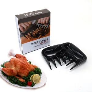 Griffes de Déchiqueteuse à Viande Griffe d'Ours en Plastique PP Fourchettes BBQ pour Déchiqueter et Manipuler la Viande