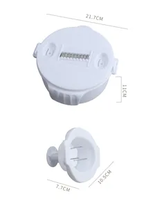 Detailed dimensions of the white multifunctional vegetable slicer and hand guard