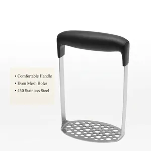 Langlebiger Kartoffelstampfer aus Edelstahl mit ergonomischem, rutschfestem Griff