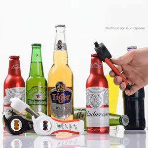 Ouvre-boîte et décapsuleur manuel 5-en-1 polyvalent pour bière et soda