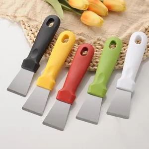 Raschietto da cucina in acciaio inox con manici colorati per rimuovere tutto il grasso