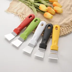 Set di 5 raschietti colorati in acciaio inox per la pulizia della cucina e sbrinamento