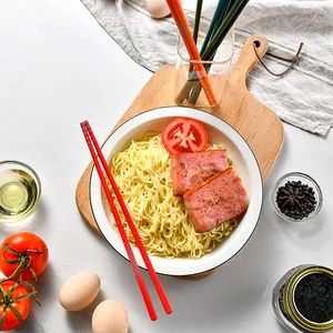 Premium 24cm non-slip silicone chopsticks with steel core in vibrant assorted colors