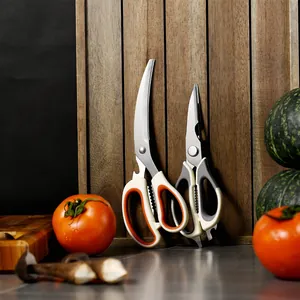 Professional Heavy Duty Stainless Steel Multi-Purpose Kitchen Scissors Detachable Poultry Bone Shears Food Scissors With Bottle Opener Nutcracker