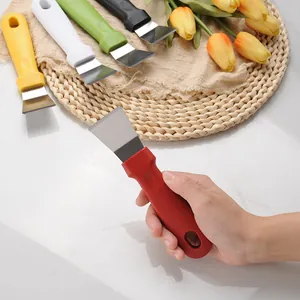 Stainless steel kitchen cleaning scraper set for range hood and fridge defrosting in 5 colors