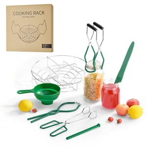 Stainless Steel Canning Kit For Jam Making Anti-Scald Non-Slip Tools Set With Funnel Jar Lifter For Home Kitchen Storage