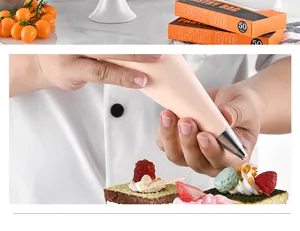 Professional disposable pastry bag set for cake decorating and baking with 50 pieces.