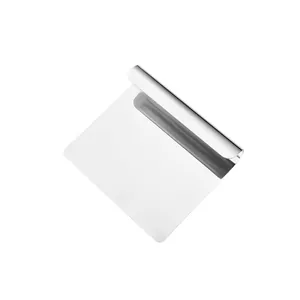 Professional 304 stainless steel dough scraper and bench cutter tool on white background.
