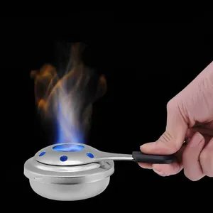 Fornello ad Alcol Portatile in Acciaio Inossidabile Mini Bruciatore di Combustibile Liquido Antivento per Picnic All'aperto Campeggio
