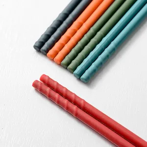 Set bunter, hitzebeständiger Silikonstäbchen mit rutschfestem Spiralgriff-Design