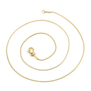 Elegant gold-plated titanium steel necklace featuring a dainty spiral chain design