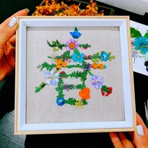 Cadre photo 3D profondeur 3cm couleur noyer pour herbier et spécimens DIY créatif