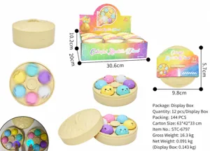 Colorful spinning fidget toy set in steamer box with light-up buttons