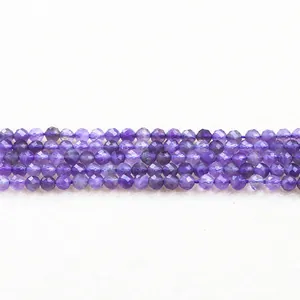 Perle di ametista viola sfaccettate per la creazione di gioielli fai da te e accessori