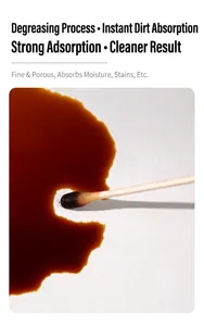 Gros plan montrant la haute absorption de l'embout du coton-tige stérile jetable.