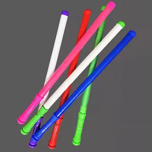 Assorted vibrant multicolor LED glow sticks for concerts and festive party atmosphere
