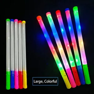 Multicolor LED Glow Sticks Multicolor Light Up Wands For Concert Bar Party Atmosphere Props 3 Flashing Modes Glowing Stick With Batteries