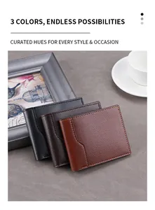 Portafogli da uomo in ecopelle in tre colori classici per ogni stile e occasione.