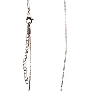 Premium stainless steel necklace chain with lobster clasp and extender for DIY jewelry