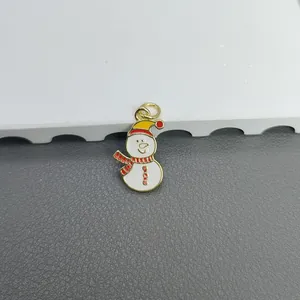 Detaillierte Nahaufnahme des festlichen Schneemann-Anhängers für DIY-Schmuckzubehör