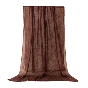 Premium lightweight brown cashmere scarf with elegant semi-sheer texture for women's autumn style