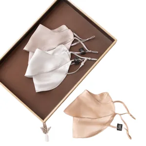 Masque solaire en soie de mûrier 19 mommes avec ouverture respirante pour femmes premium