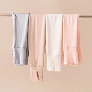 Mulberry silk sun protection sleeves for women in various soft pastel colors
