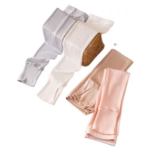 Breathable silk sun protection arm sleeves for women in multiple soft pastel colors