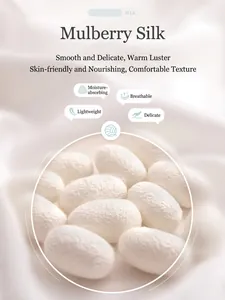 Detailed macro view of natural white mulberry silk cocoons for handmade jewelry.