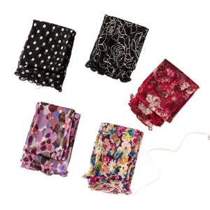 Breathable mulberry silk sun protection arm sleeves featuring various floral patterns